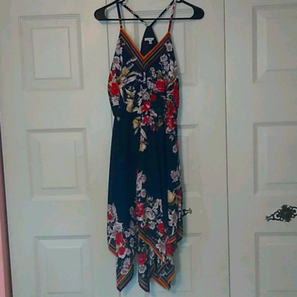 Floral asymmetrical dress